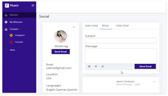 Connect via chat and email